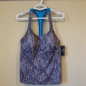 Nike Swim Sport Gray Racerback Padded Tank…